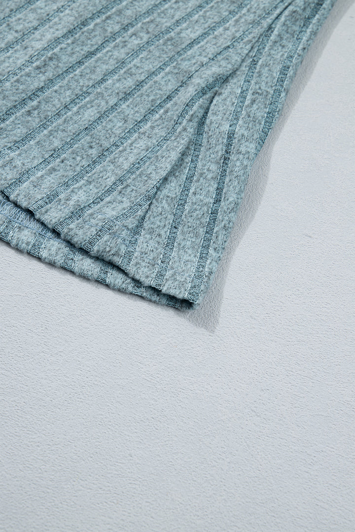 Beau Blue Slim Ribbed Mineral Wash Tank Top