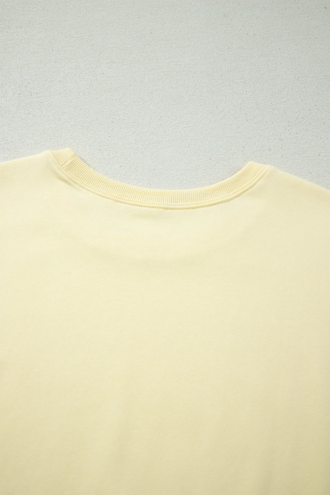Yellow Cream Solid Color Tee Drawstring Shorts Comfy 2pcs Set