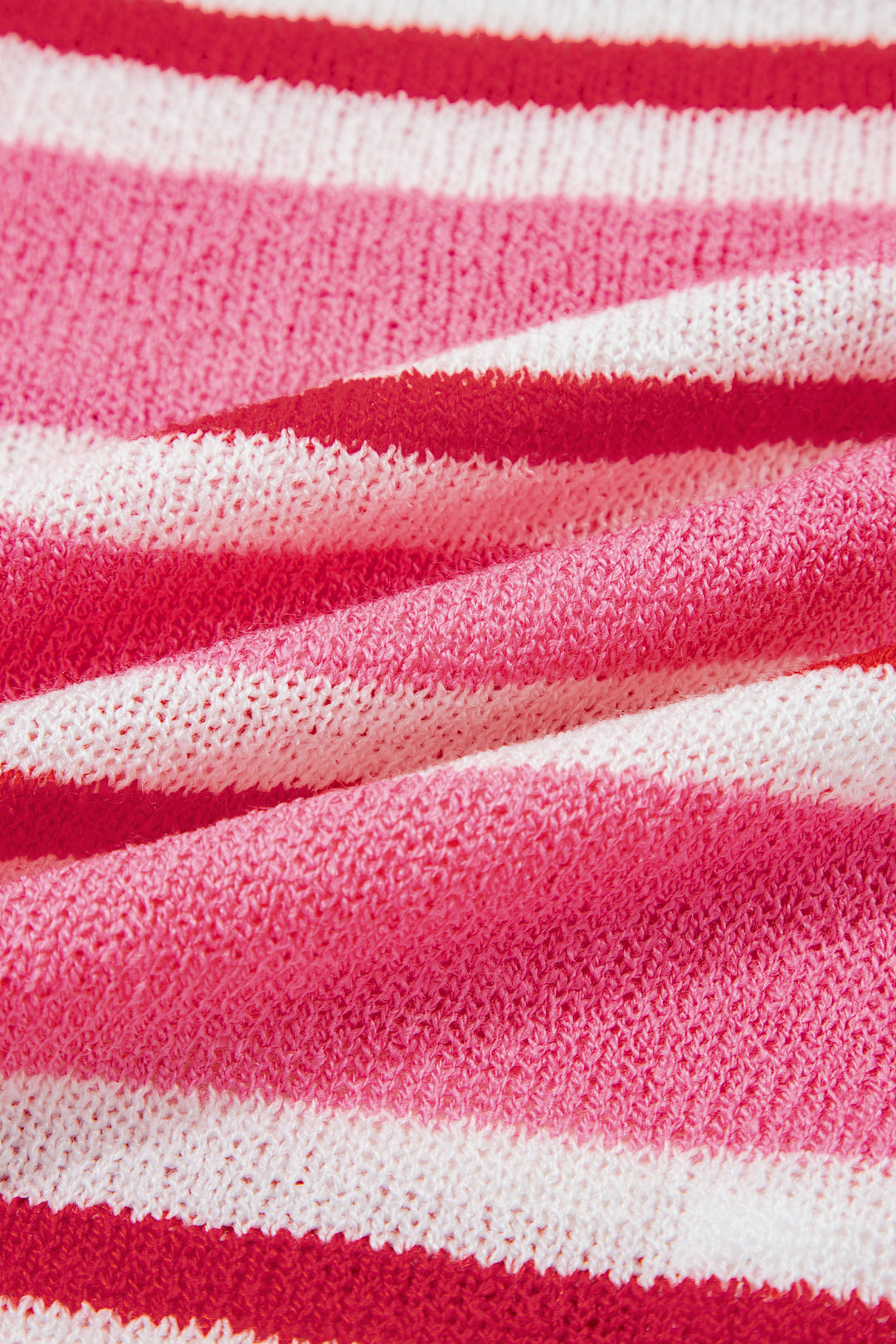 Pink Stripe Striped Drop Shoulder Button Cardigan