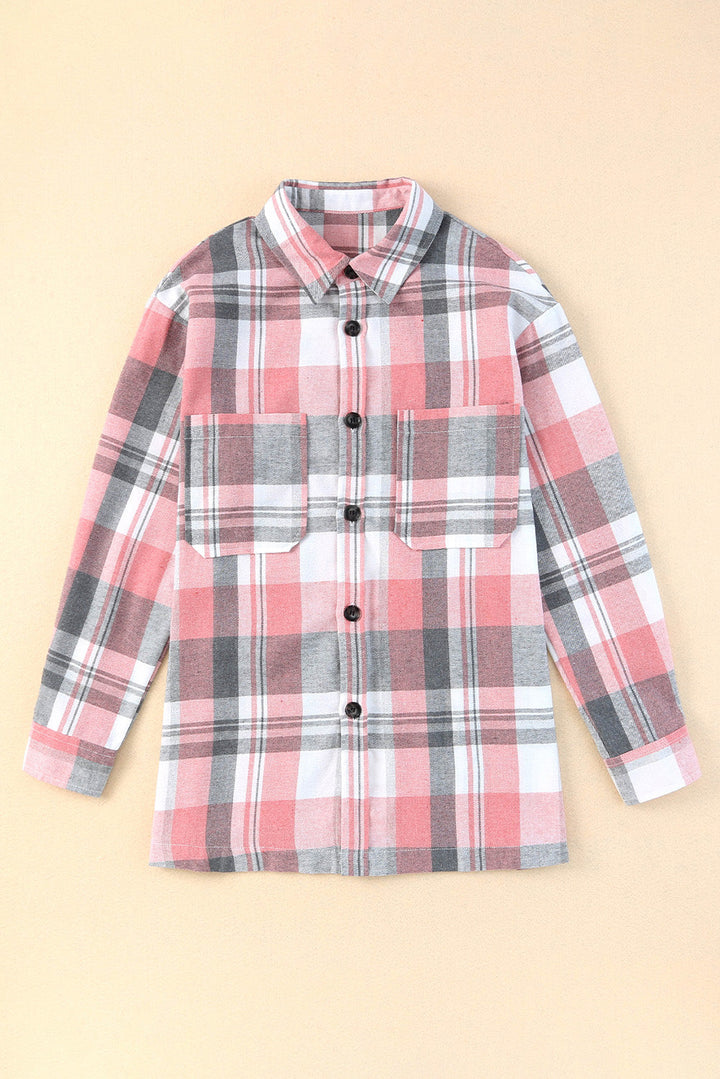 Plaid Button Up Patch Pocket Shirt