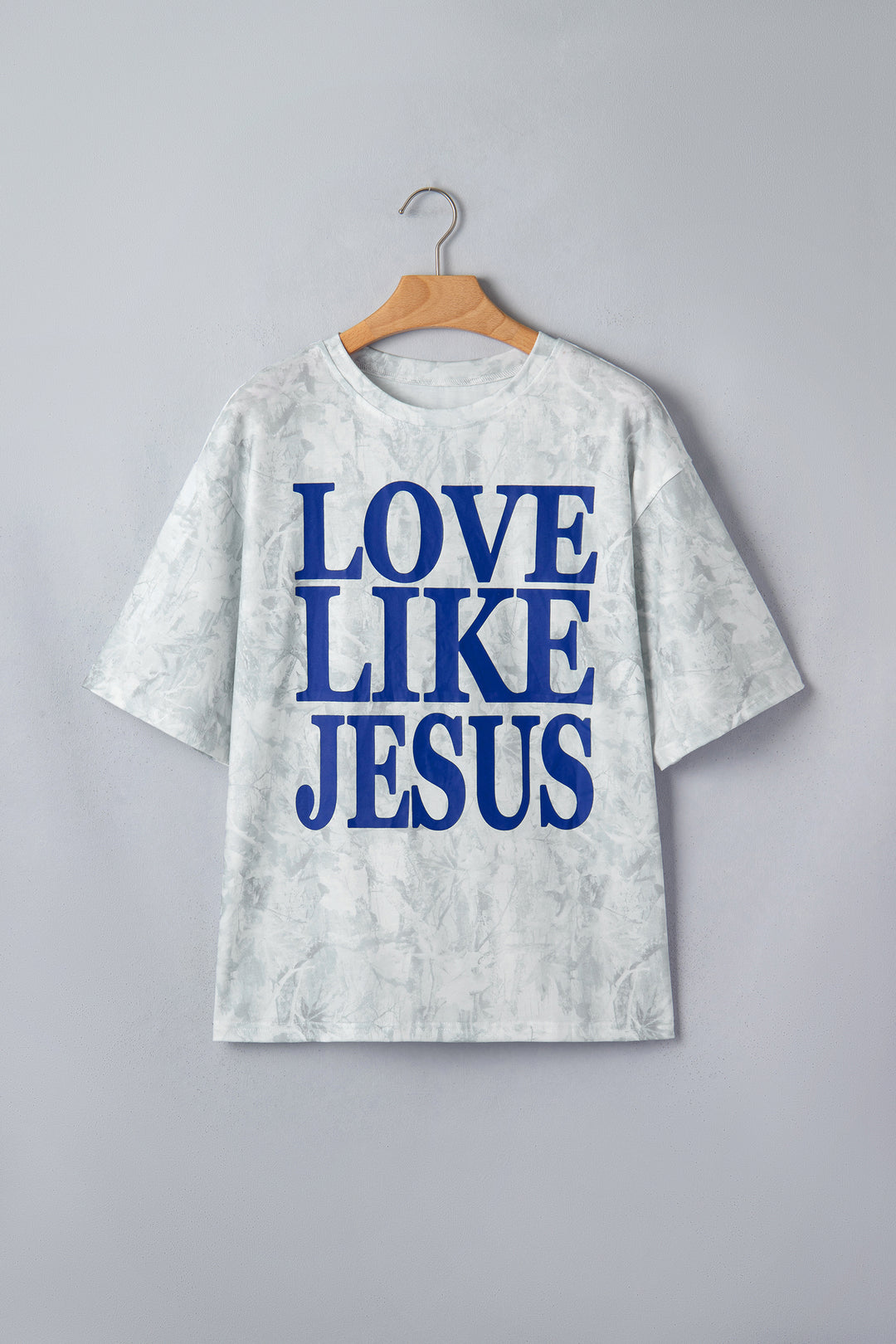Gray Love Like Jesus Camouflage Oversized T Shirt