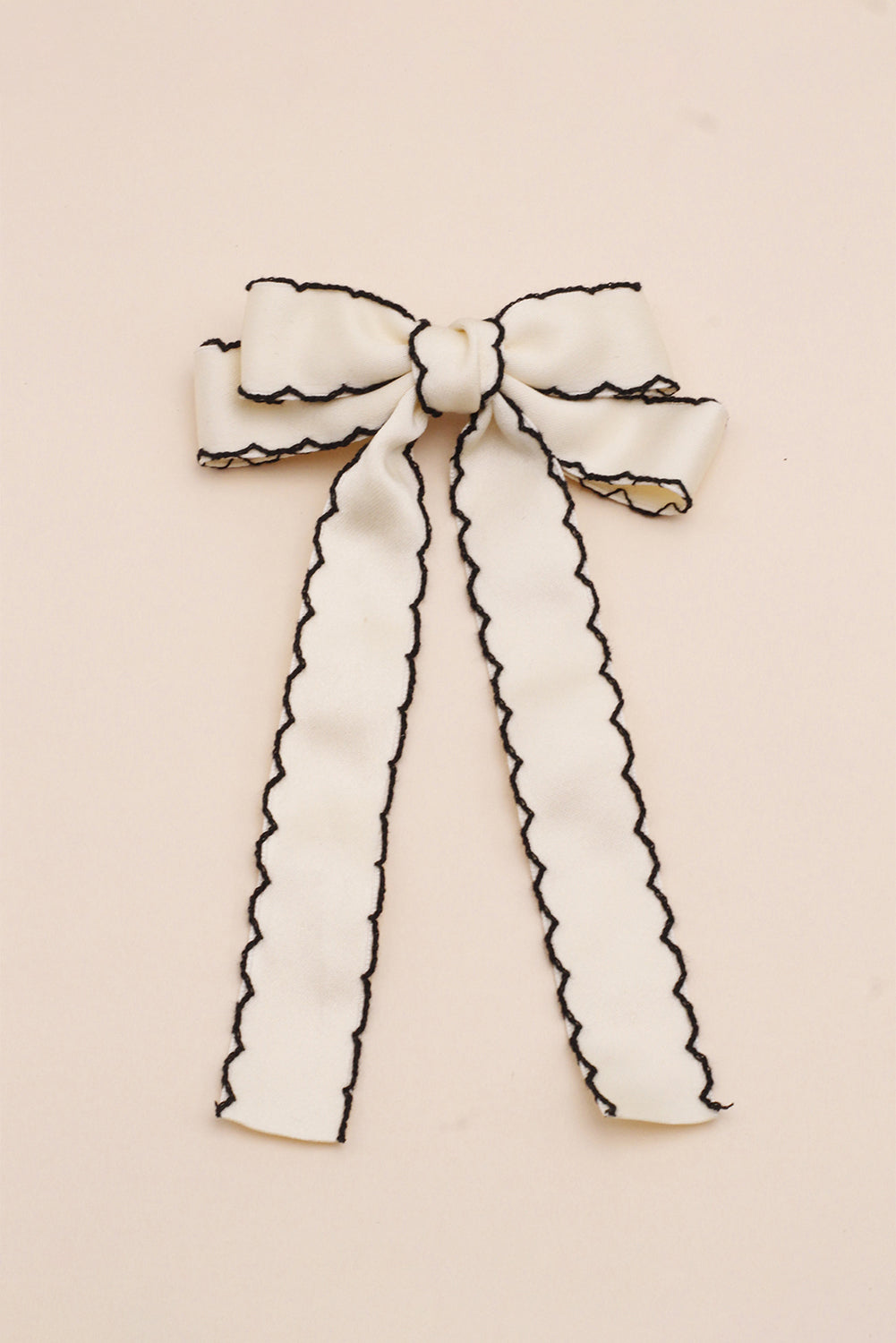 Contrast Trim Colorblock Bowknot Hair Pin
