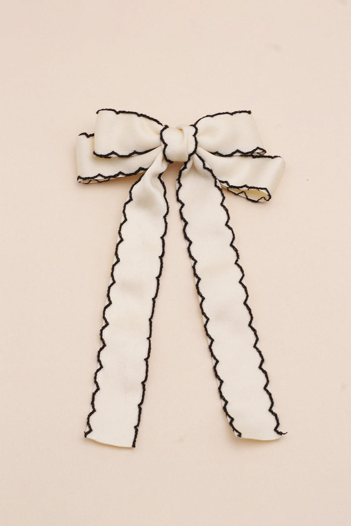 Contrast Trim Colorblock Bowknot Hair Pin