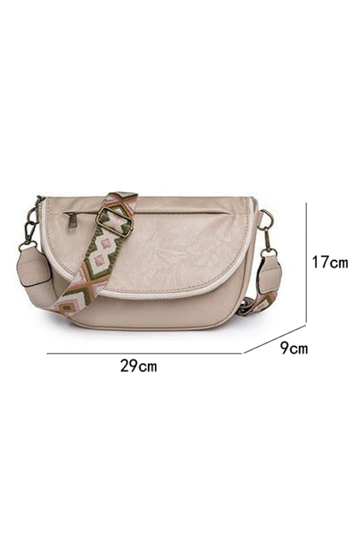 Ethnic Strap Vegan Leather Sling Bag