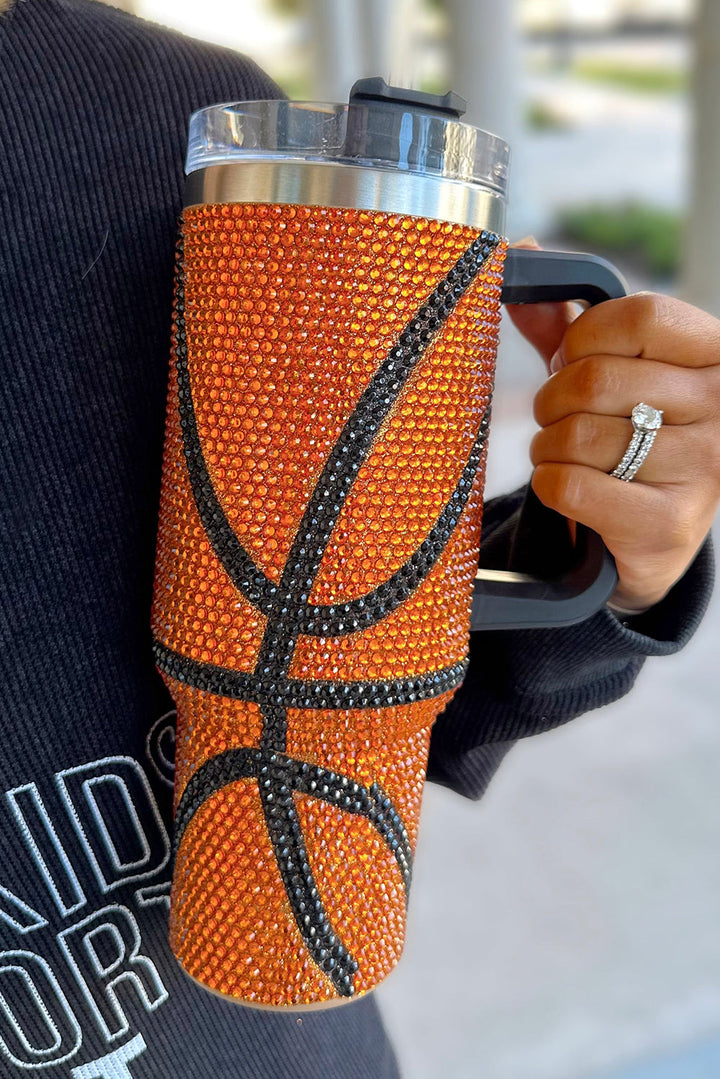 Game Day Basketball Rhinestone Studded 40 Oz Tumbler