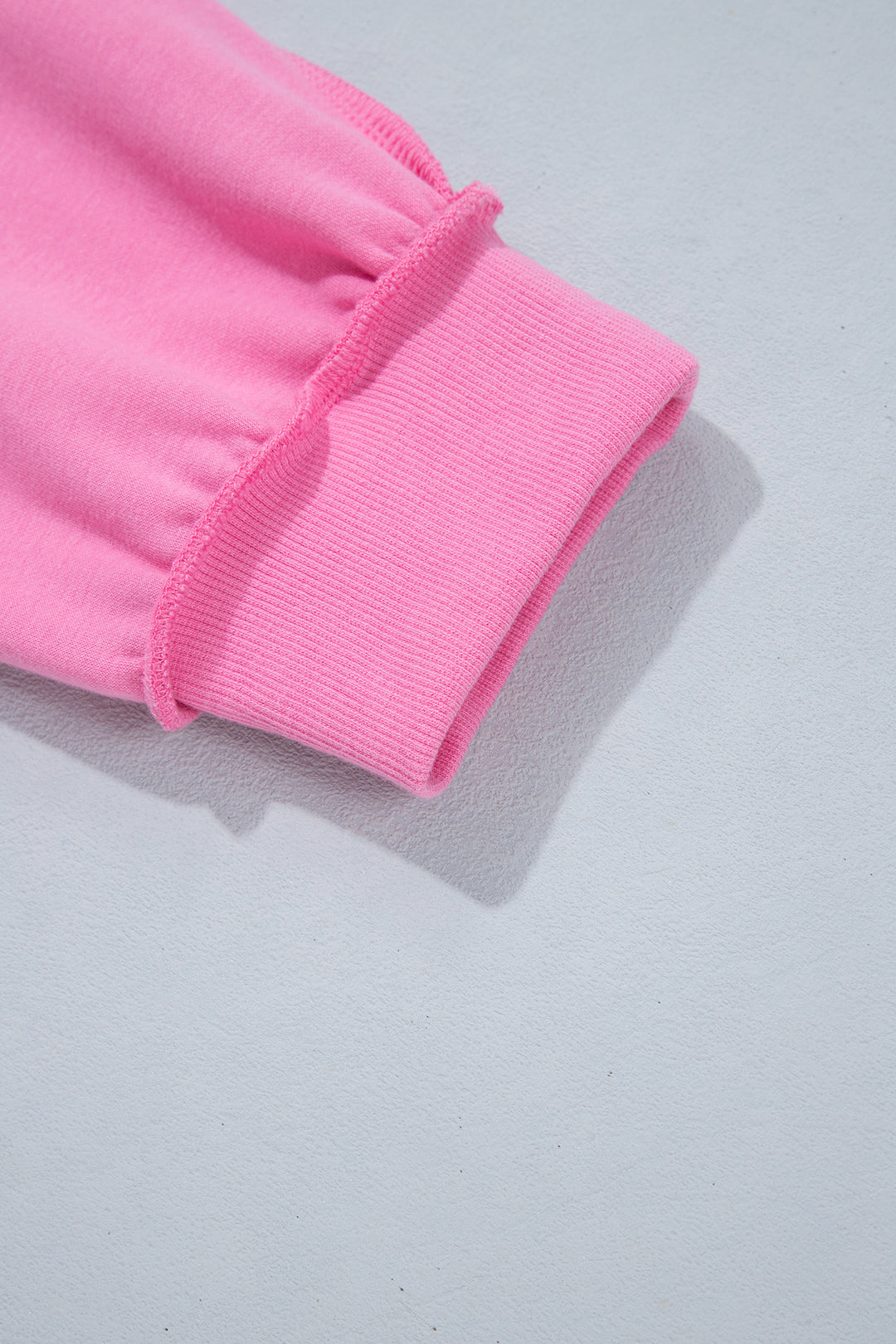 Bright Pink Exposed Seam Detail Reversible Double Wear Plus Size Sweatshirt