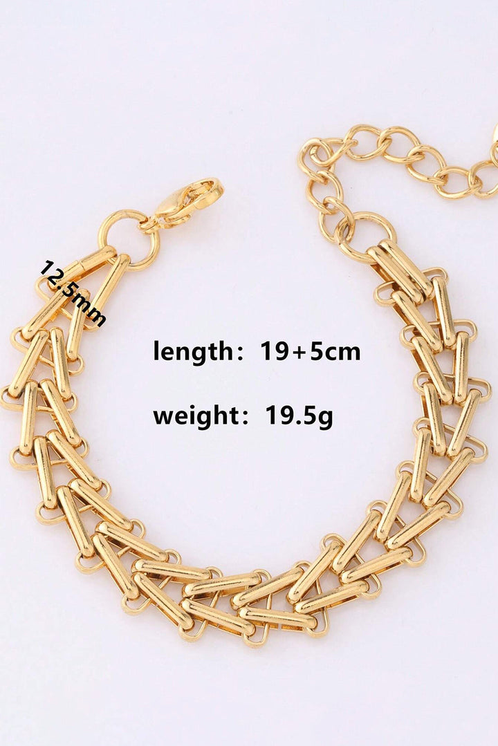 Verstellbares Kettenarmband aus plattierter Legierung