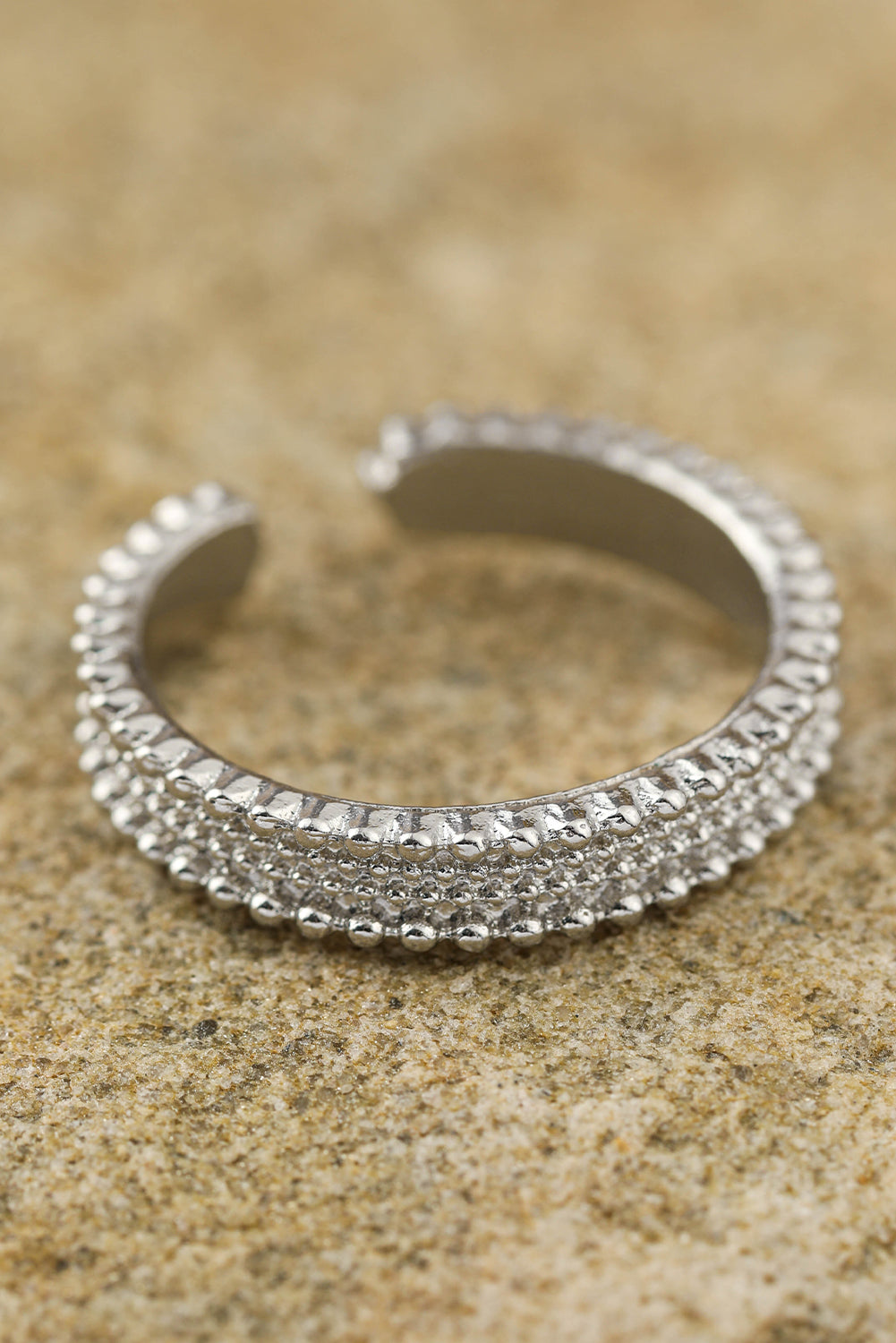 3 Stücke Ring Set mit Strasssteinen und Legierung