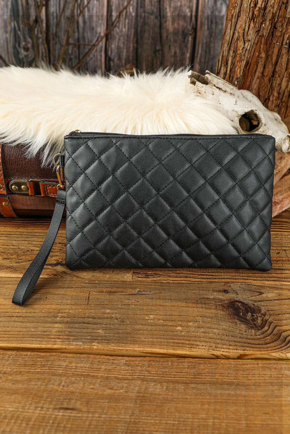 Quilted Leather Wallet Bag