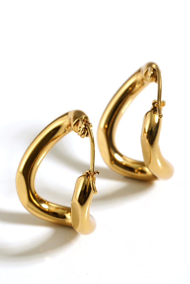 Boucles d'oreilles spirales 3D en acier inoxydable plaqué