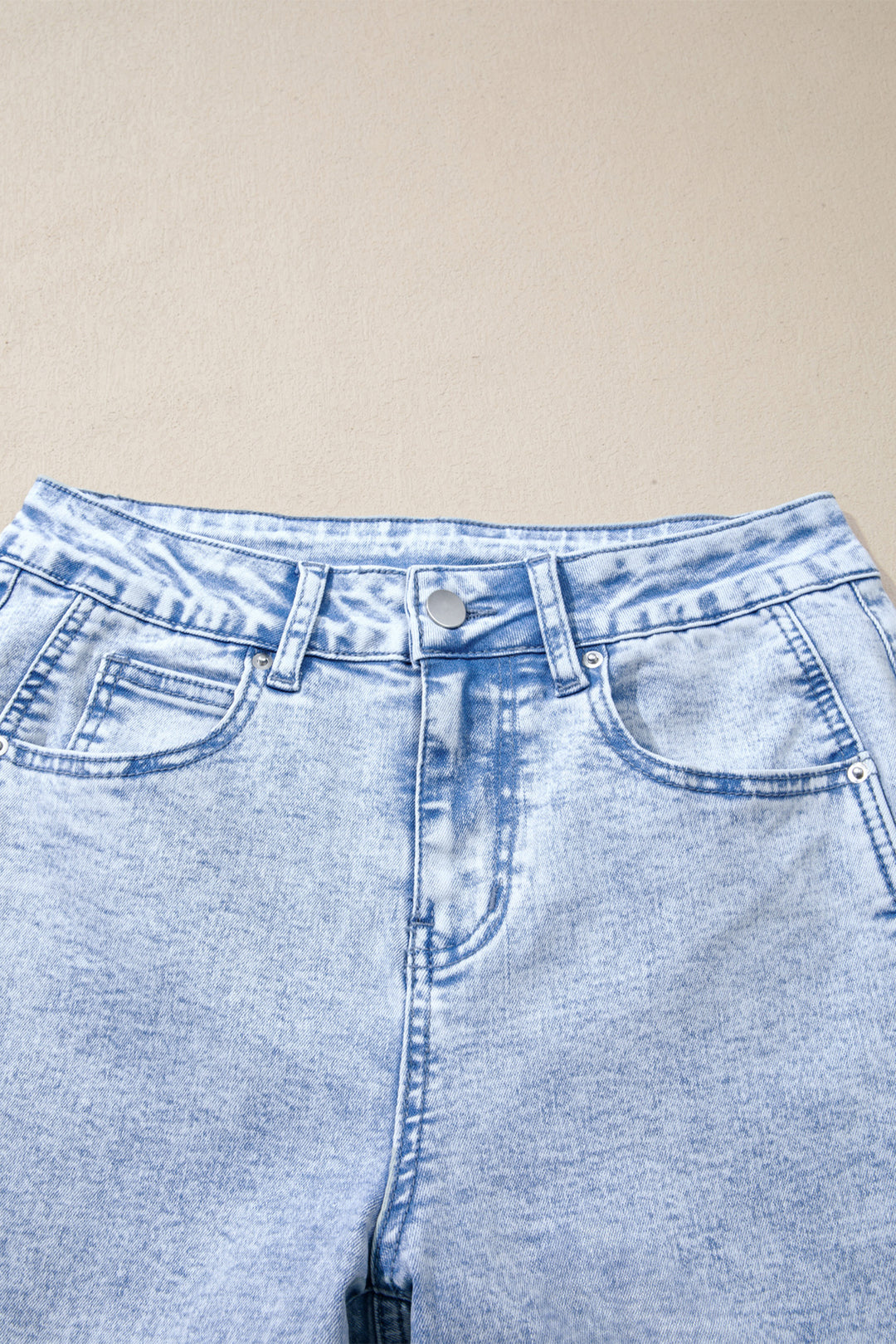 Beau Blue Light Washed Pull On Barrel Jeans