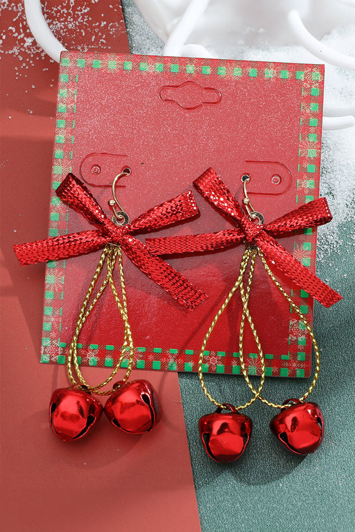 Weihnachts-Stil Schleife Knoten Glocken baumeln Ohrringe