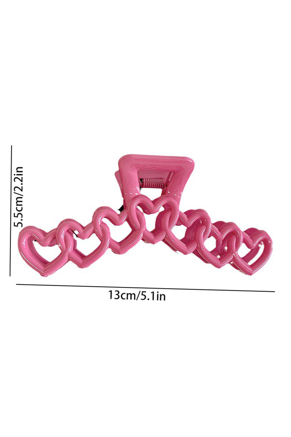 Valentines Heart Shaped Large Hair Claw
