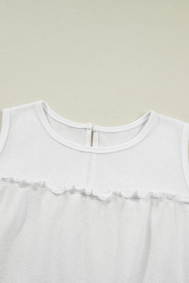 Tiered Frill Trim A-line Tank Top