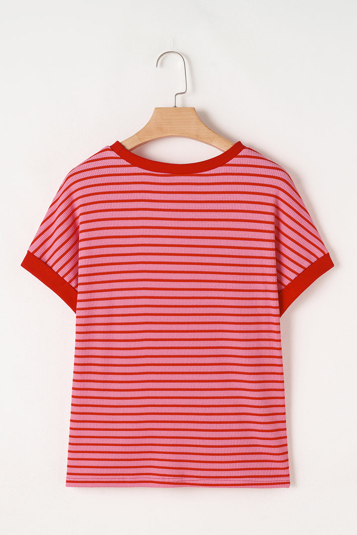 Knitted Round Neck T Shirt