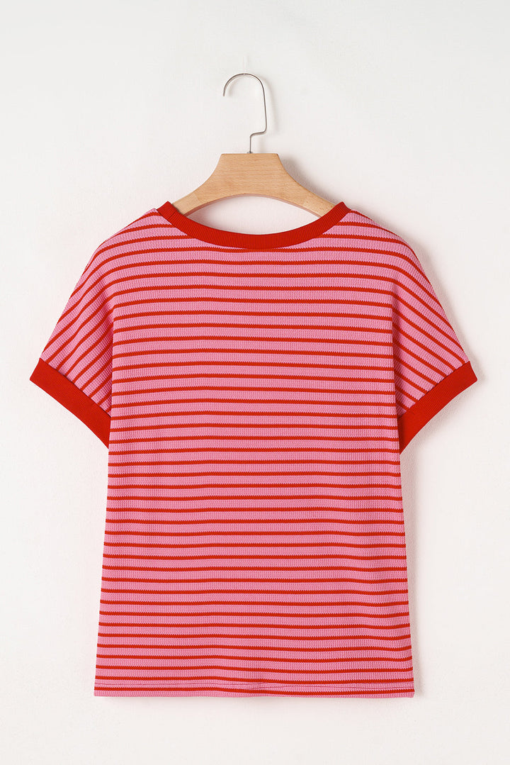 Knitted Round Neck T Shirt