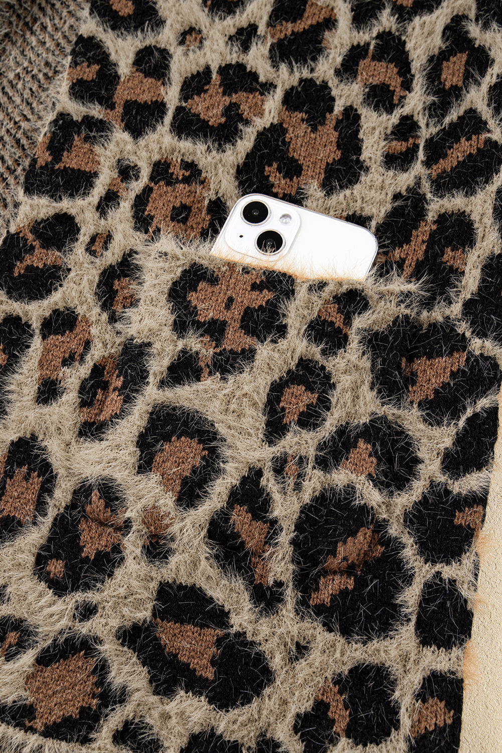 Leopard Open Casual Cardigan