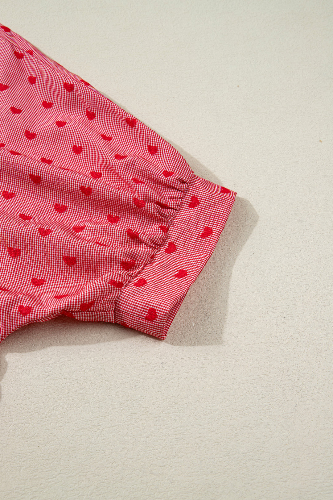 Heart Shape Print Half Sleeve Loose Valentine Shirt