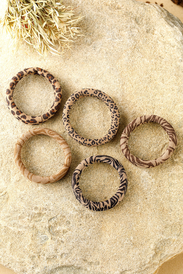 5Pcs/Set Animal Pattern High Elastic Hair Tie