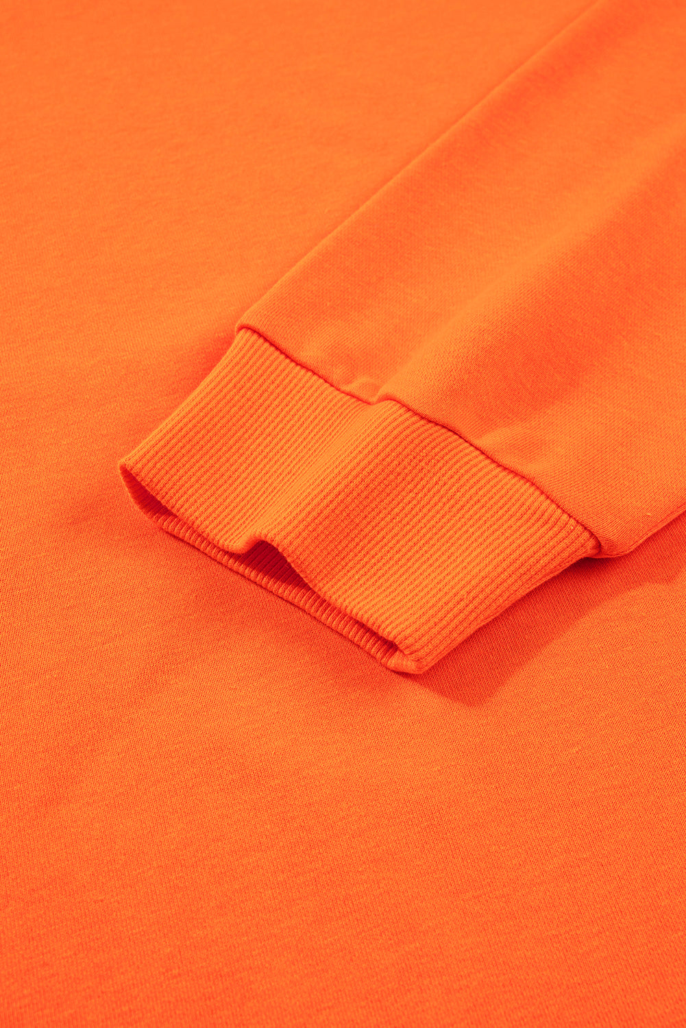 Orange Plus Size Varsity Striped Pullover Drawstring Elastic Waistband Short Set