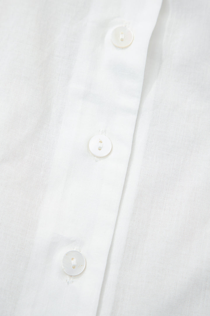 Flower Eyelet Embroidered Patchwork Sheer Short Sleeve Shirt