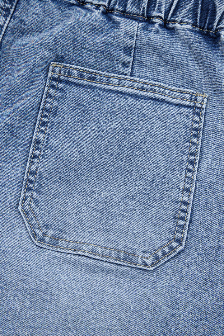 Myosotis Large Patch Pocket Drawstring Paperbag Waist Barrel Jeans