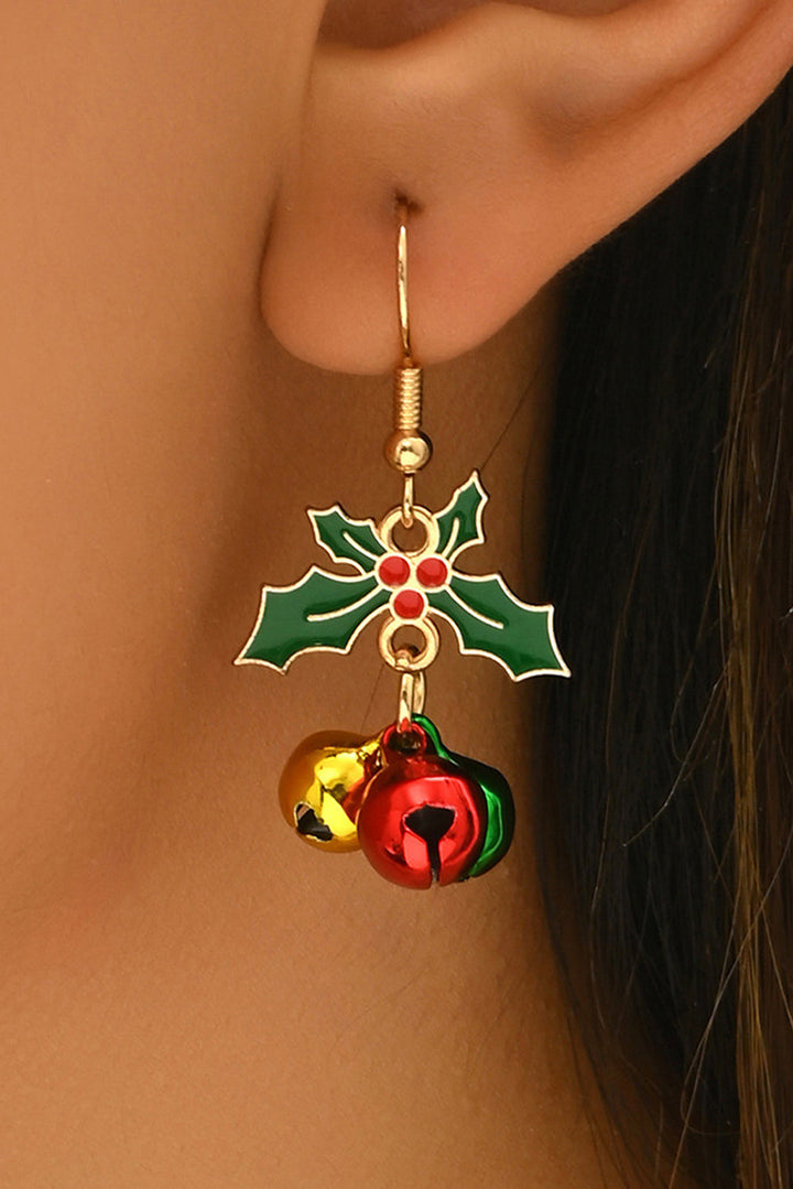 Vergoldete Weihnachts-Ohrringe mit Glöckchen