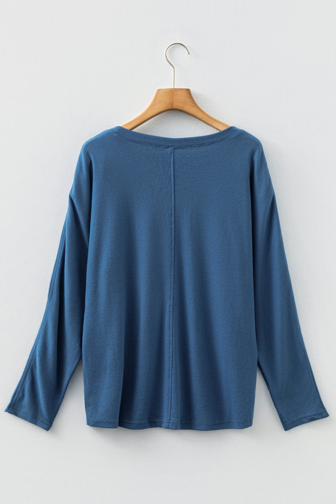 Fiery Solid Color Patchwork Long Sleeve Top