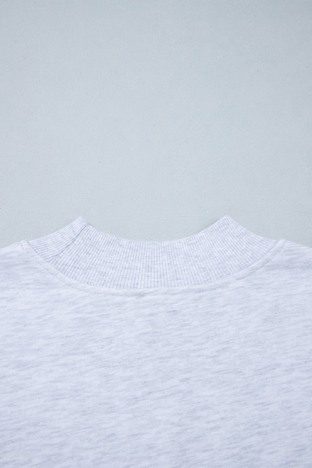 Light Grey High Neck Embroidered Checkered Letter Game Day Sweatshirt