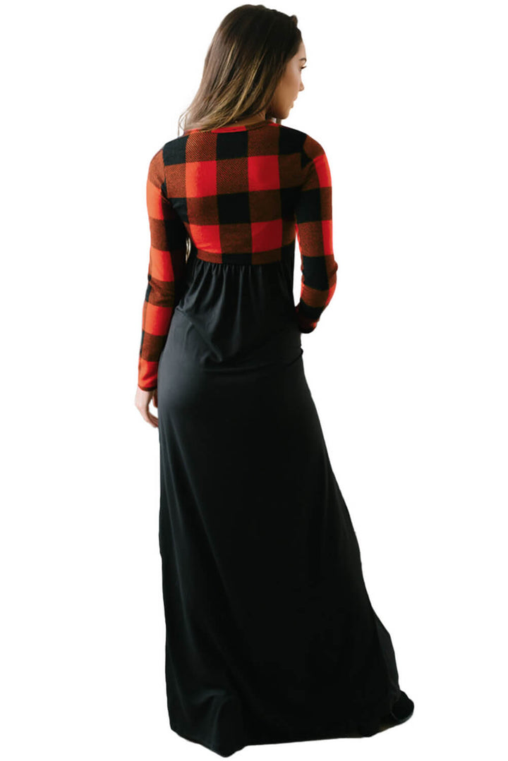 Robe longue longue à imprimé buffle