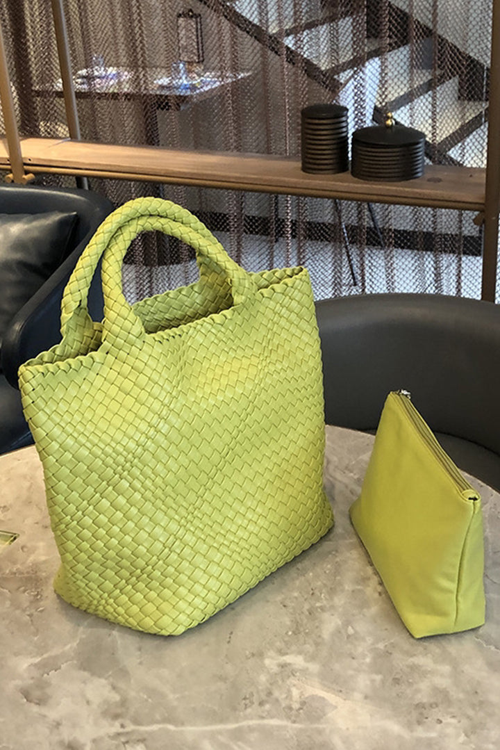 Woven Hand Bag with Pouch