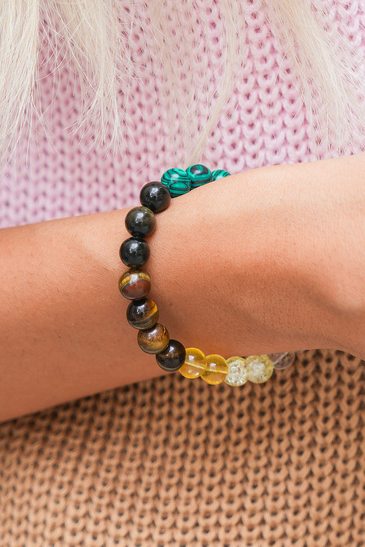 Vintage Crystal Beaded Elastic Bracelet