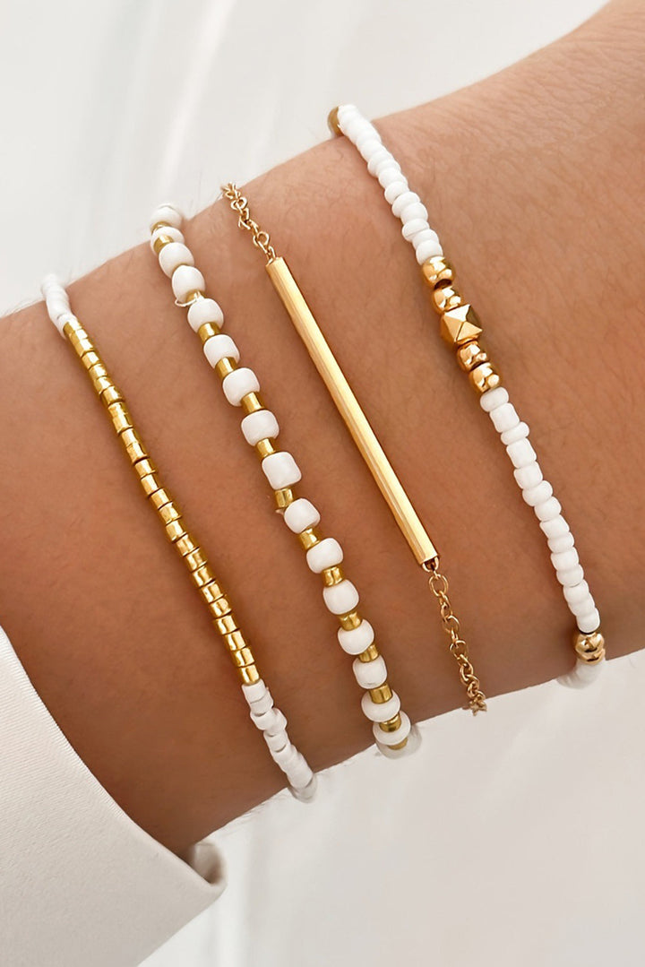Ensemble de bracelets multicouches à petites perles