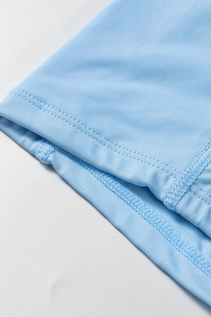 Beau Blue Tunic Tank Dress Athletic Shorts Two Piece Set