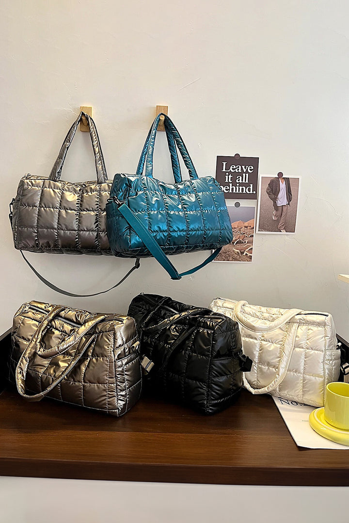 Large Capacity Quilted Puffer Tote Bag