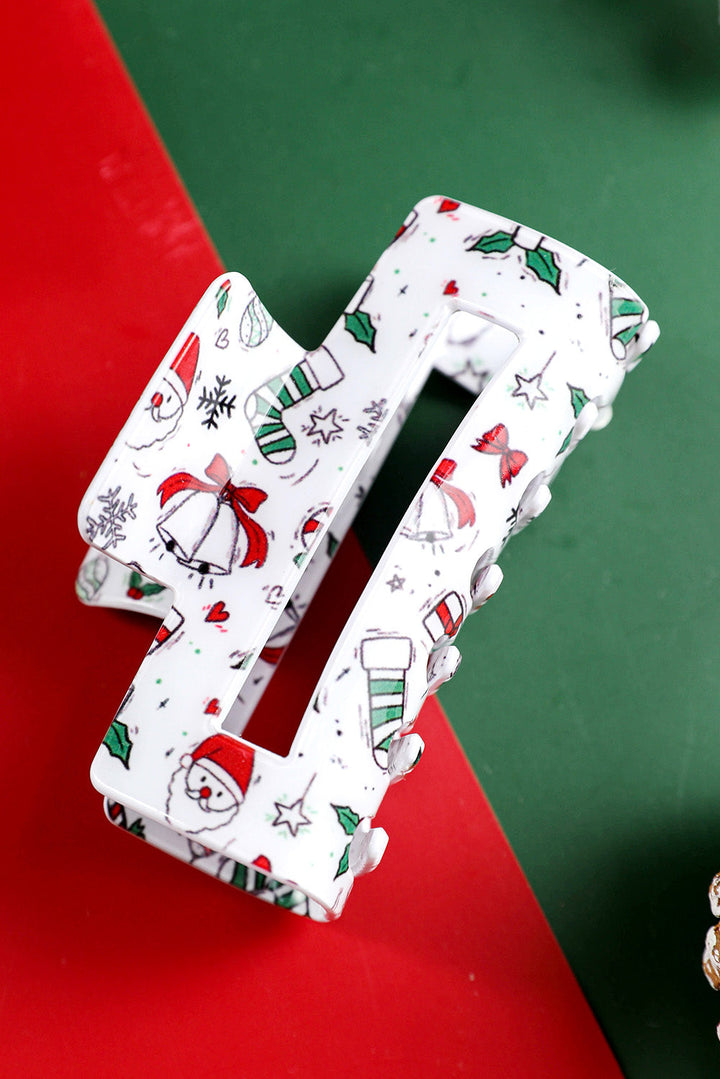 Pince à cheveux découpée avec motif de Noël