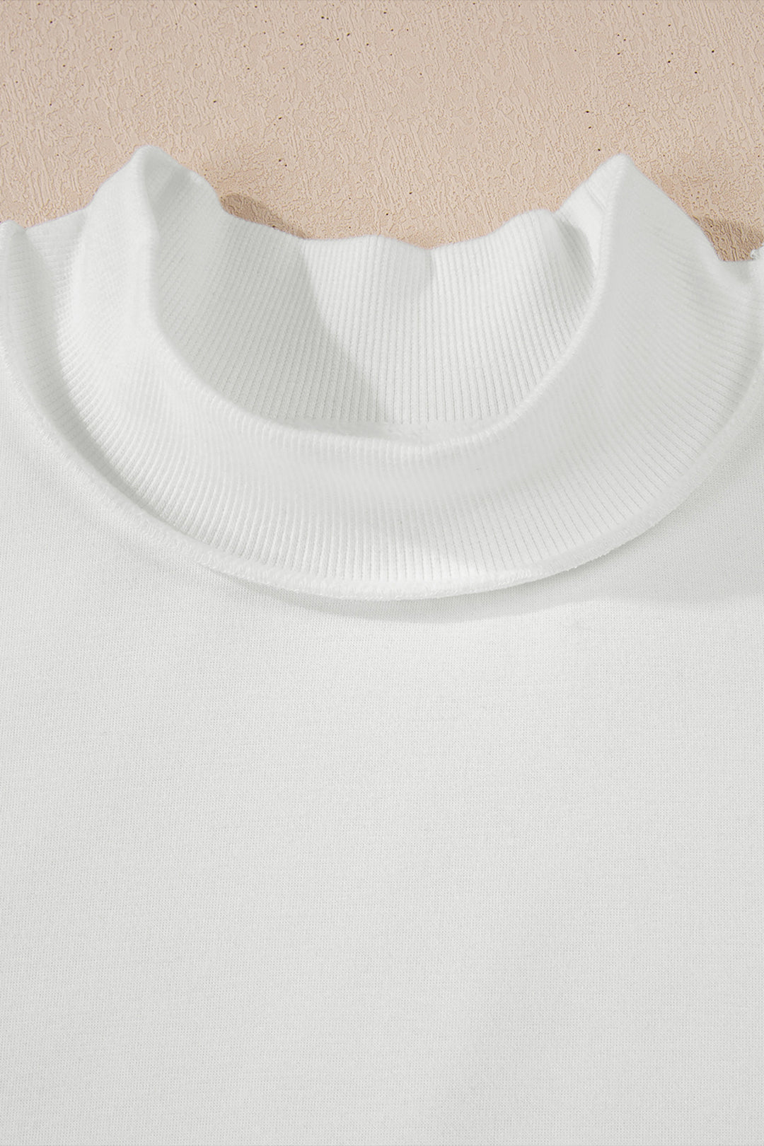 Oversize Drop Shoulder Reversible Mock Neck Sweatshirt