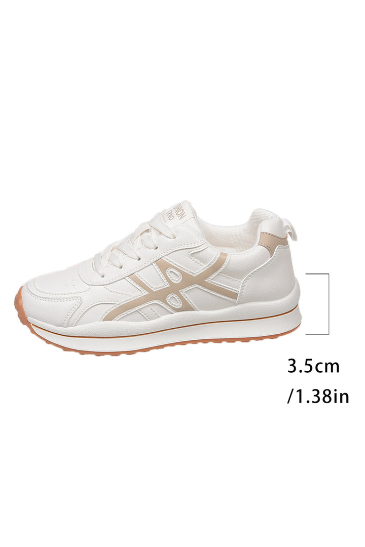 Playful Contrast Color Detail Lace Up Womens Sneakers