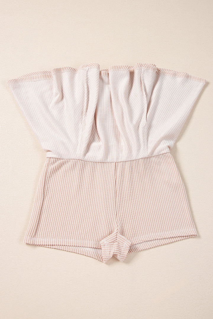 Jet Stream Corded Lantern Sleeve Top High Waist Ruffled Mini Skort Set