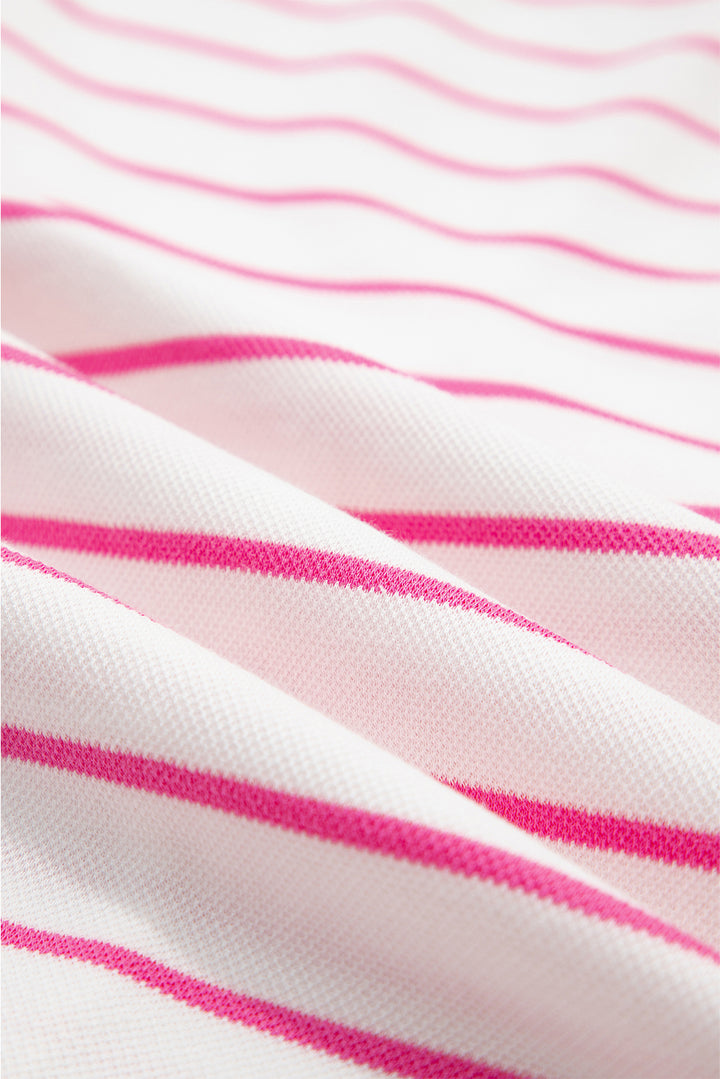 Rose Stripe Casual Wide Leg 2pcs Pants Set