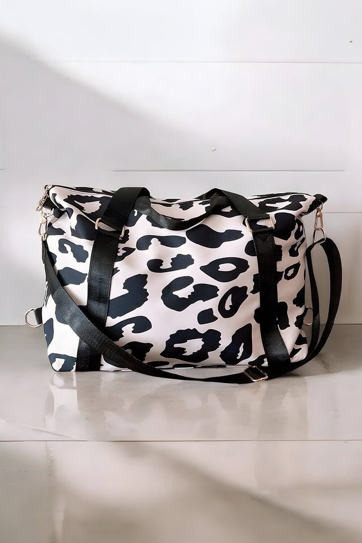 Grand sac de voyage à imprimé léopard