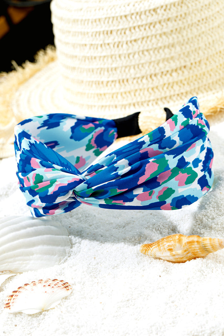 Bandeau à cheveux torsadé imprimé bohème pour les vacances