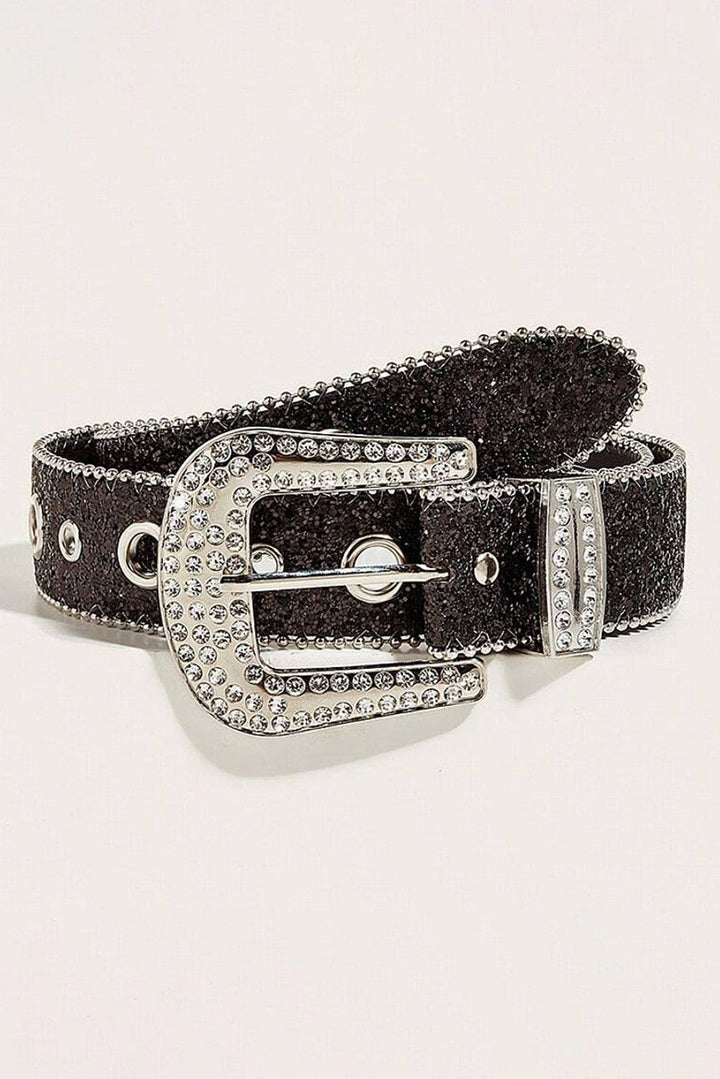 Ceinture à boucle décorée de strass