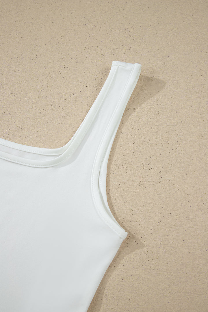 White Sheer Lace Round Neck T Shirt