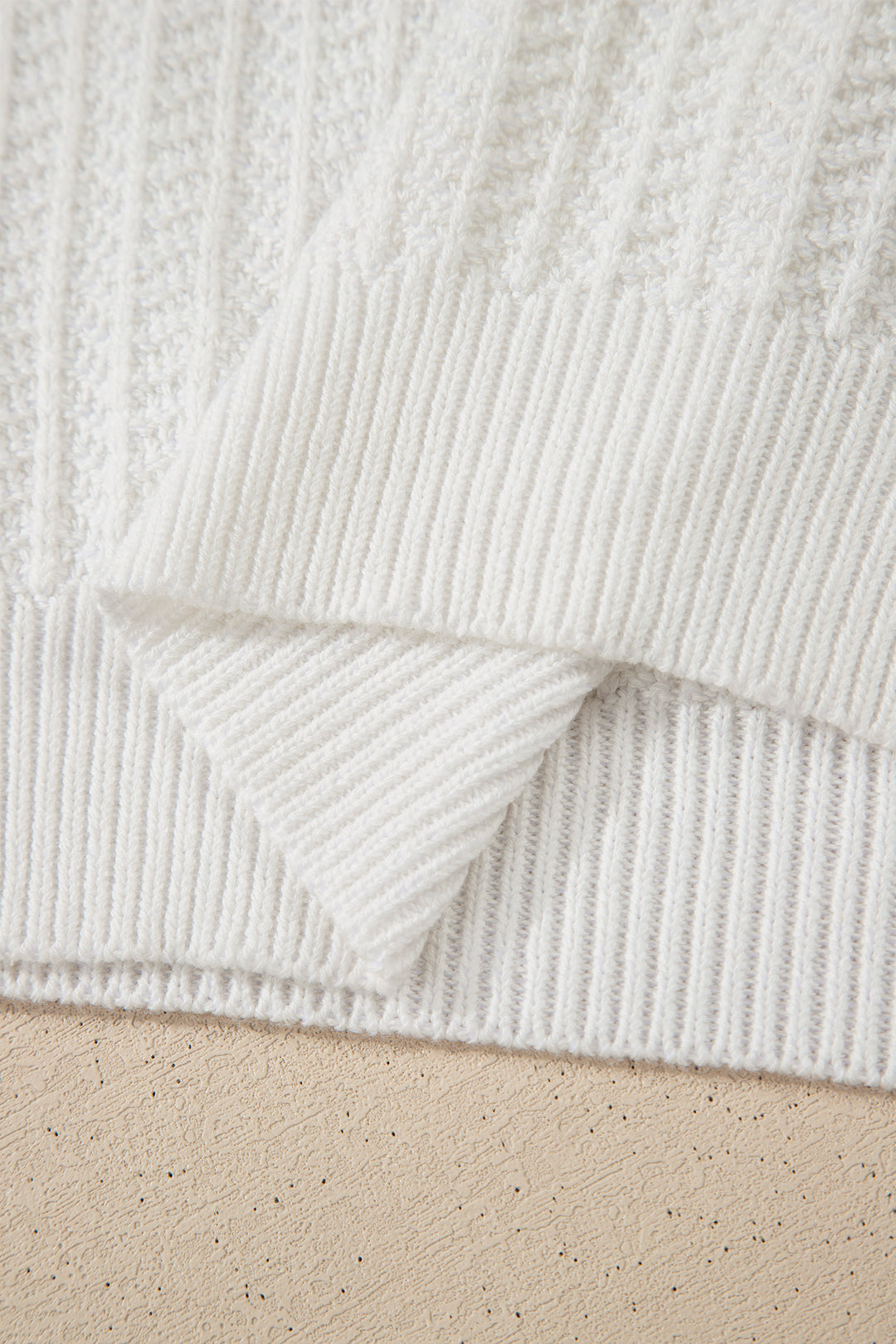 White Lets Play Rugby Pattern Textured Knit Casual Shift Sweater Vest