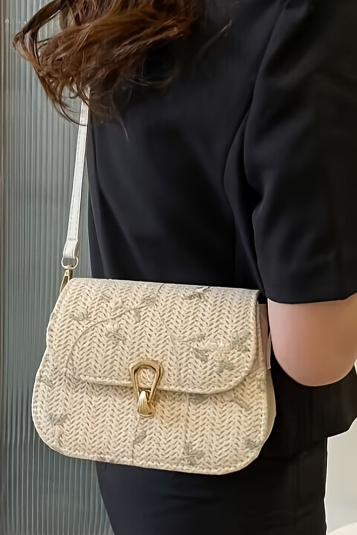 Delicate Weave Detail One Shoulder Bag