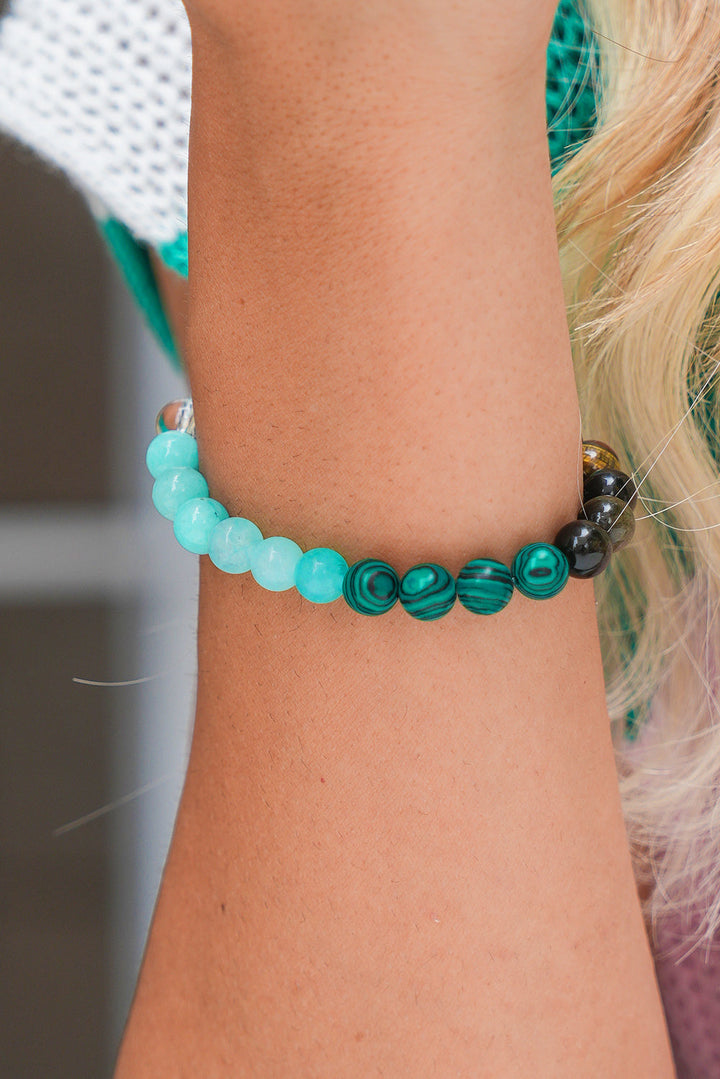 Vintage Crystal Beaded Elastic Bracelet