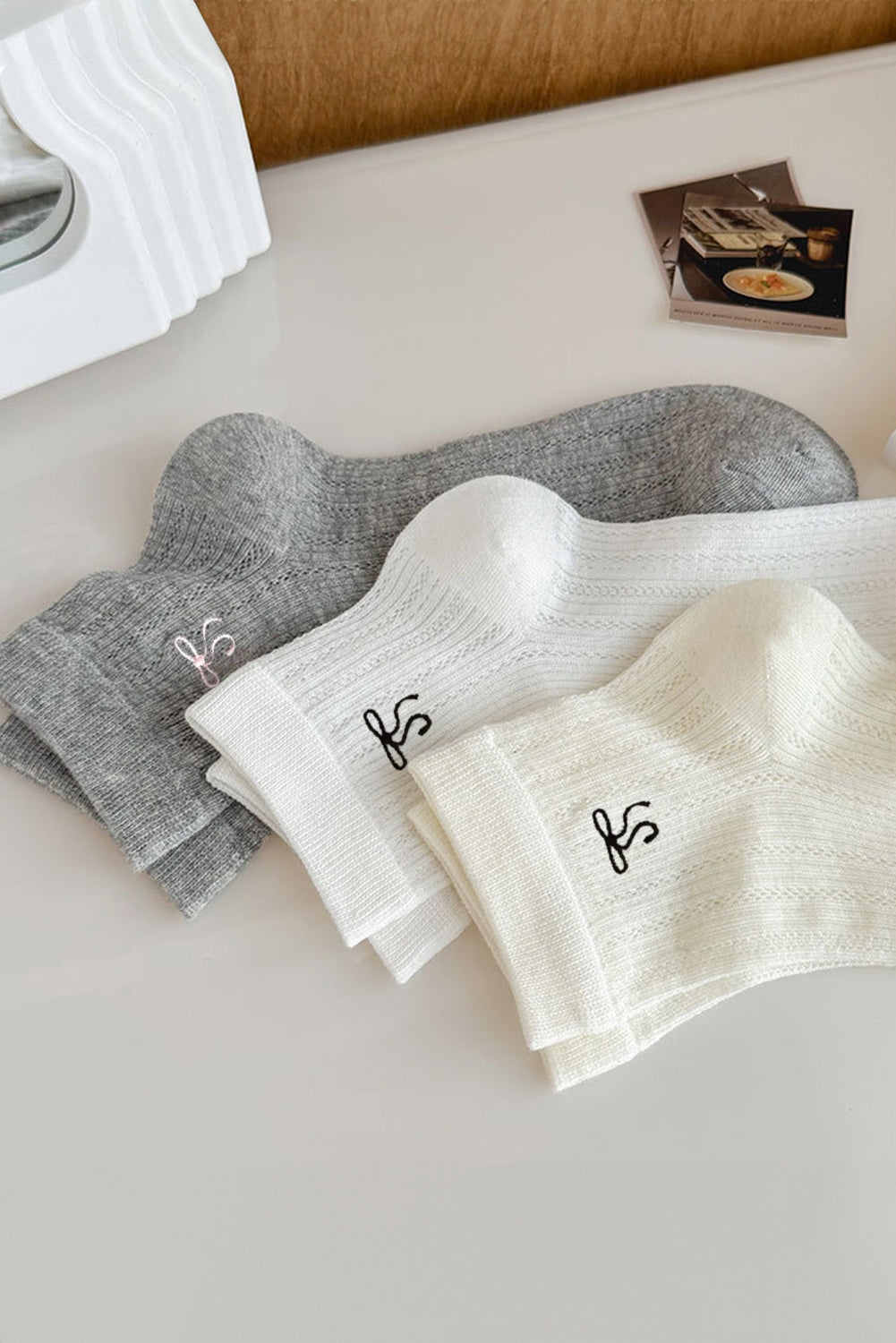 Knöchelsocken mit Schleife