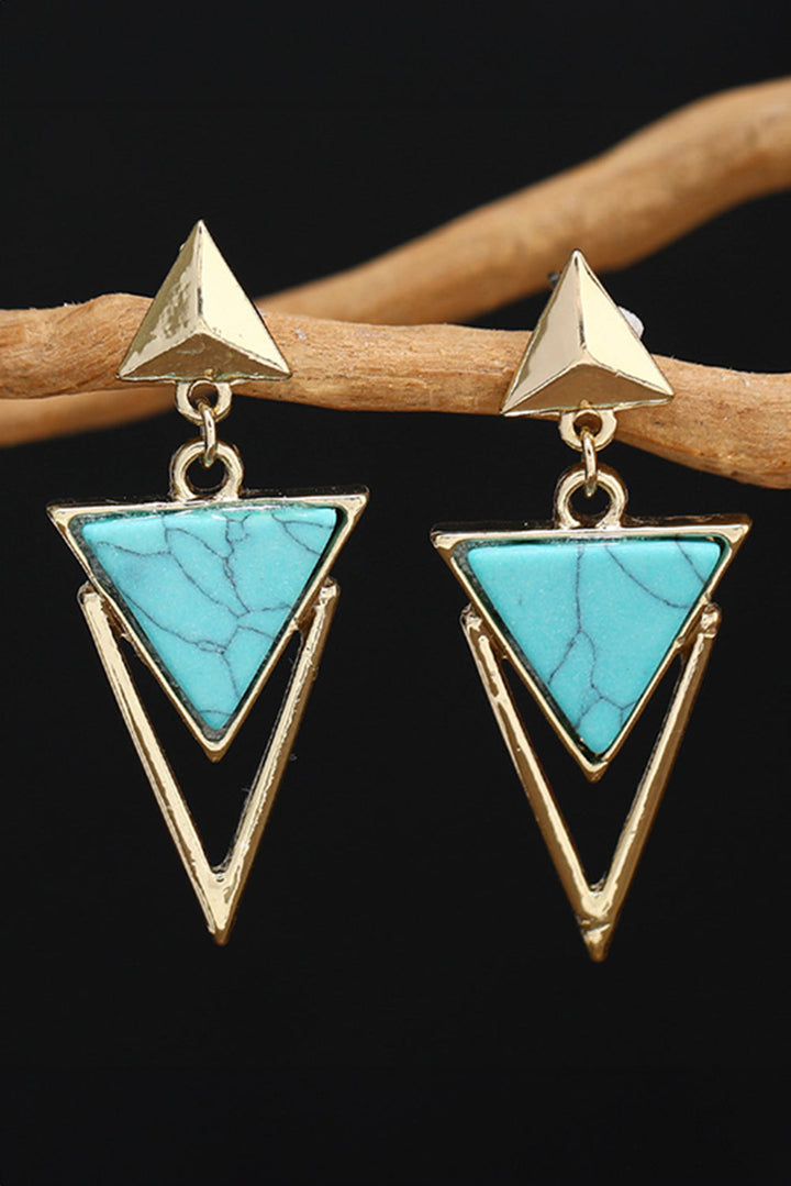 Boucles d'oreilles pendantes à trois triangles
