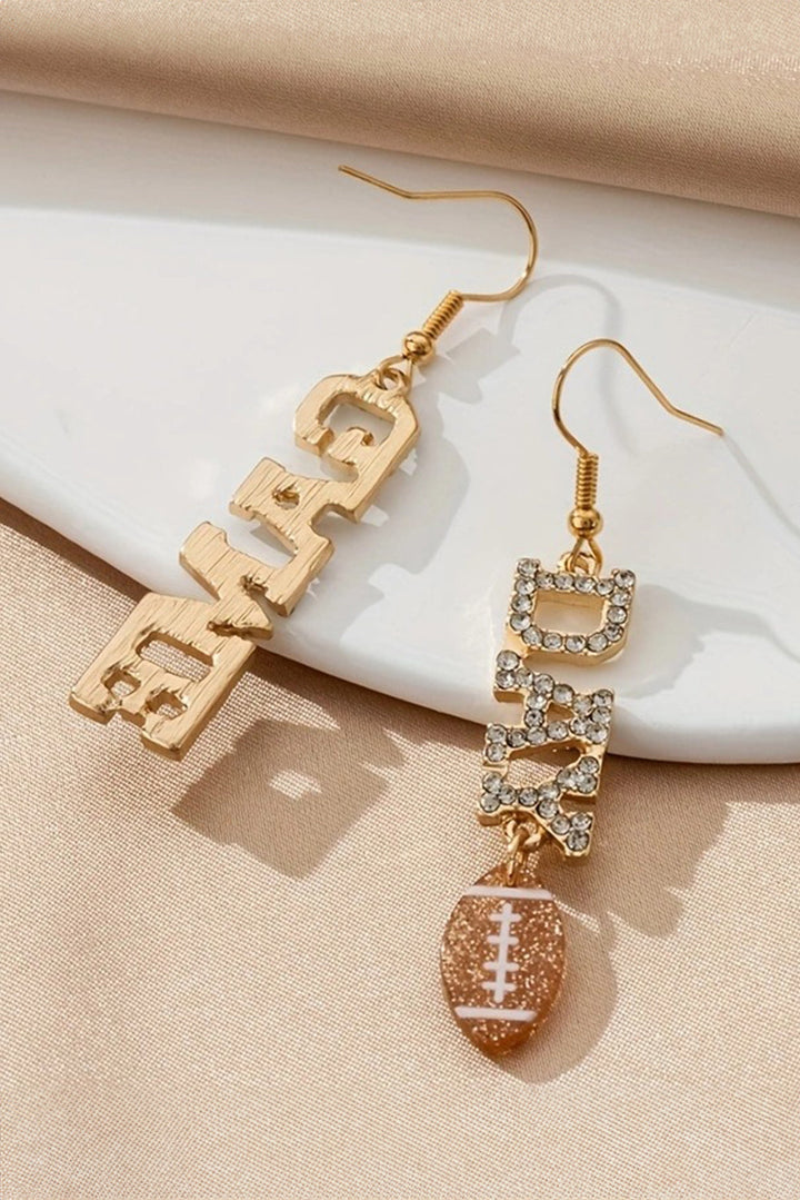 GAME DAY Rugby Football Rhinestone Earrings